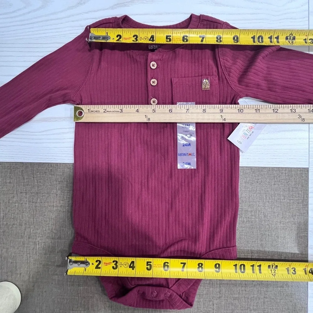 Garanimals Bodysuits Toddler Boys 24M Green Burgundy Yellow Dino 3 Count NEW